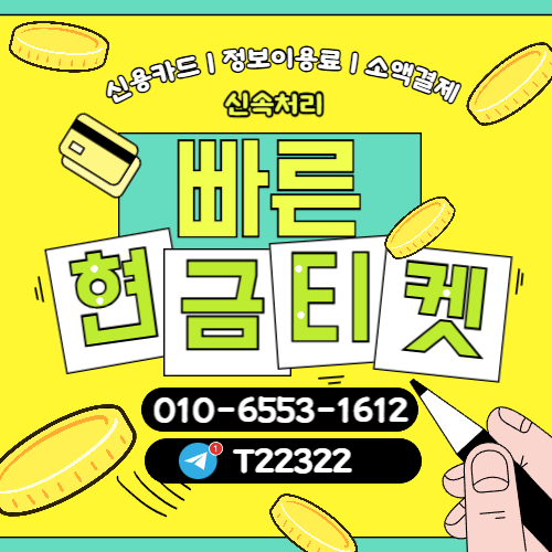 신용카드 정책 기준과 체크포인트를 설명하는 빠른현금티켓 안내 화면